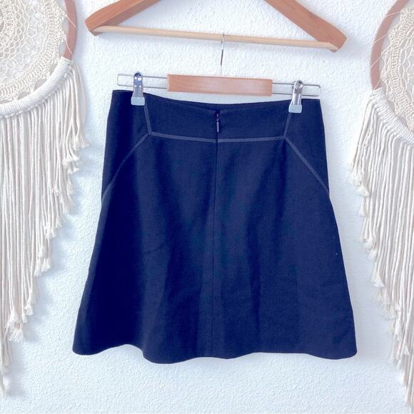 Tory Burch dk navy blue black wool mini skirt size 4 - Picture 4 of 6
